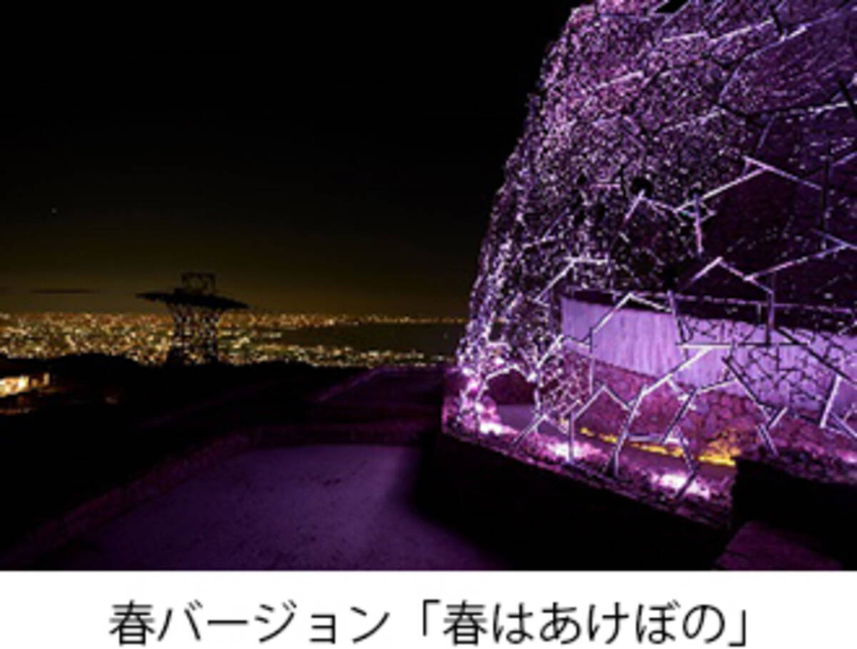 六甲山光のアートlightscape In Rokko スペシャルライティングが新たに加わり 21年度も開催決定 春バージョン 春はあけぼの は3月日 土 祝 から開催 21年3月18日 エキサイトニュース