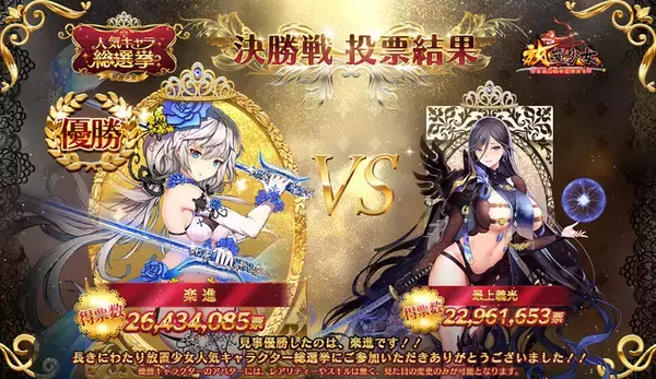 「放置少女人気キャラ総選挙」最終結果発表！