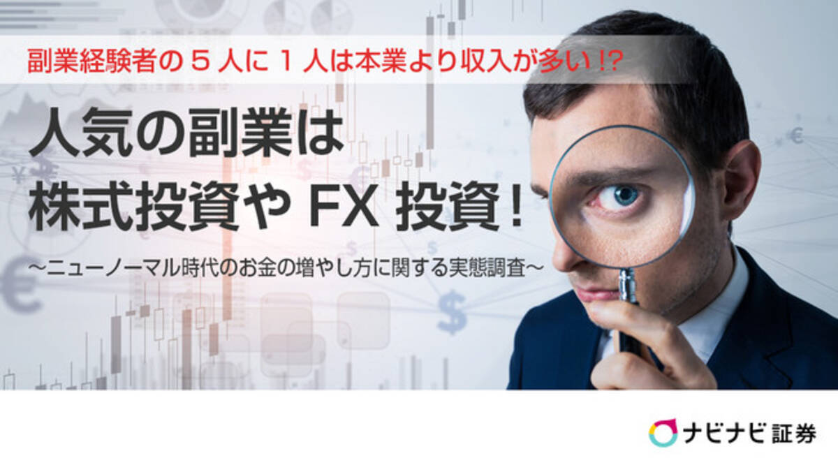副業経験者の5人に1人は本業より収入が多い!?人気の副業は株式投資やFX投資！～ニューノーマル時代のお金の増やし方に関する実態調査～ -  エキサイトニュース