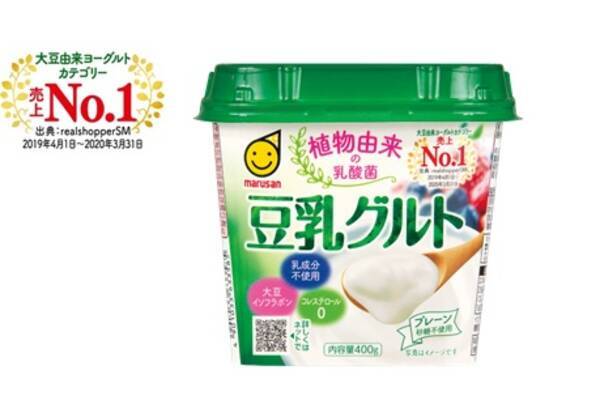 シリーズ累計3 300万個突破 1 大豆由来ヨーグルトカテゴリー売上no 1 2 原材料は豆乳だけ 乳酸菌も植物由来の 豆乳グルト デザインリニューアル 21年3月31日 エキサイトニュース