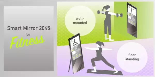 インターネット × 鏡で新たなフィットネス体験。フィットネス専用スマートミラー「Smart Mirror 2045 for Fitness」販売開始