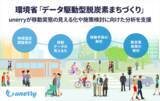 「unerry、環境省の「データ駆動型脱炭素まちづくり」について交通・環境対策に取り組む自治体の「移動実態の見える化」や「脱炭素化施策検討に向けた分析」を支援」の画像1