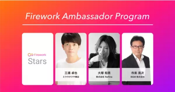 「【Firework】ウェブストーリーによってオープンウェブの変革を加速するアンバサダー・プログラムを始動」の画像