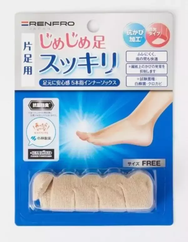 レンフロ・ジャパン株式会社より「じめじめ足スッキリ」5本指シリーズの発売のご案内