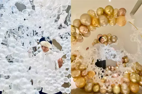 バルーンデザイナー神宮エミが４周年を迎えたGINZA SIXとコラボ！「粒」を自在に操るバルーンアートで華やかな空間を演出