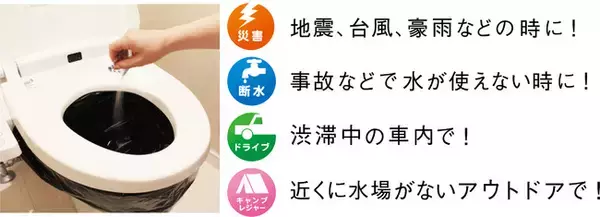 普段使いもできる防災グッズ　抗菌・消臭簡易トイレ『トイレの達人』販売開始！