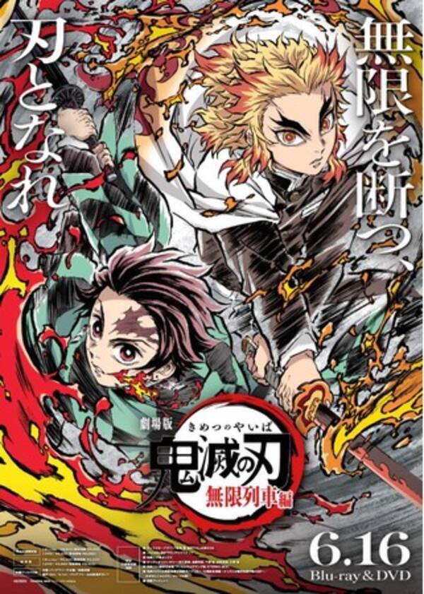 劇場版 鬼滅の刃 無限列車編 Blu Ray Dvd累積売上枚数１００万枚突破 ご報告 21年6月18日 エキサイトニュース