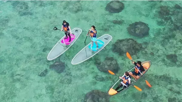 【ホテル日航アリビラ】マリンアクティビティ 新レンタルメニュー「クリアサップ」「クリアカヌー」レイトサマーキャンペーン開催