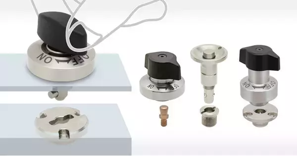 大人気の「ボルトに替わる締結部品 ワンタッチ着脱」に新タイプ発売！お客様の要望にお応えした、連結時のロック機能がある「シャフトジョイント ロック付き」がいよいよ登場！