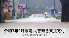 さとふる、「令和3年9月豪雨 災害緊急支援寄付サイト」で新たに長野県茅野市、宮崎県宮崎市の寄付受け付けを開始