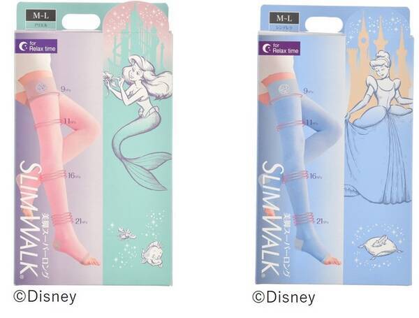 ディズニープリンセスデザインの Slimwalk R が登場 Slimwalk 美脚スーパーロング アリエル Slimwalk 美脚スーパーロング シンデレラ 新発売 21年10月5日 エキサイトニュース