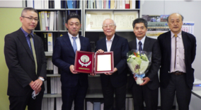 「日本応用地質学会表彰」受賞者の2件に対し表彰状の授与が行われました！