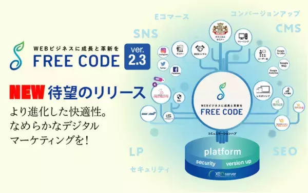 500社以上のDX化を推進する、デジタルマーケティングプラットフォーム「FREECODE｜フリーコード2.3 最新版リリース。