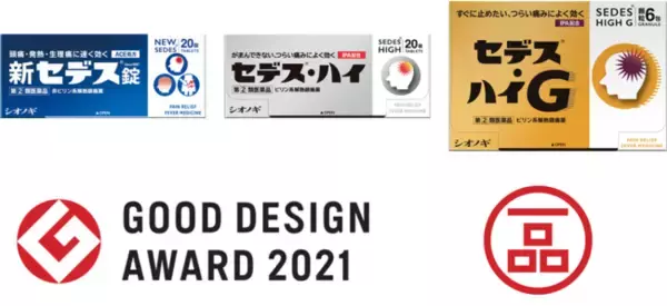 解熱鎮痛薬「セデス(R)」シリーズのユニバーサルデザインパッケージが2021年度グッドデザイン賞を受賞