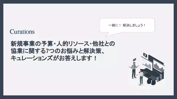 【Curations】『新規事業の予算・人的リソース・他社との協業に関する7つのお悩みと解決策、キュレーションズがお答えします！』無料ホワイトペーパー提供開始
