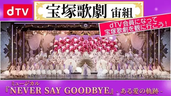 宝塚歌劇宙組公演「NEVER SAY GOODBYE」dTV会員を対象とした初の貸切公演が決定！～宙組トップスター真風涼帆さんによる舞台挨拶も実施～