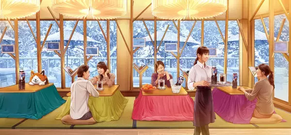 寒い冬なのに、アイスコーヒーが新定番！こたつにくるまり、氷グラスのアイスコーヒー・ひんやりみかんスイーツで“ぬくヒヤ”体験「ネスカフェ こたつカフェ」、11月26日(金)オープン