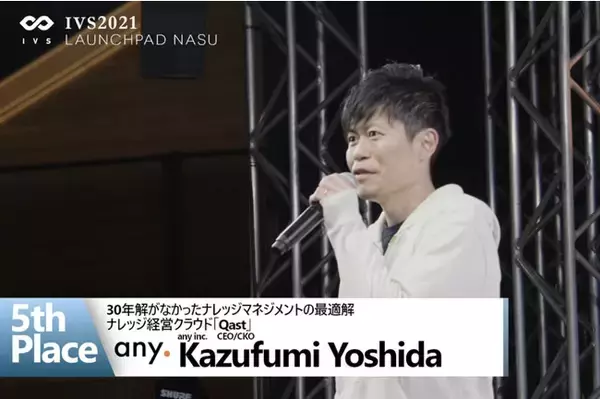ナレッジ経営クラウド「Qast(キャスト)」が日本最大級のピッチコンテスト「IVS2021 LAUNCHPAD NASU」にて入賞！