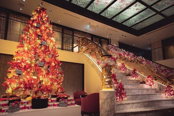 フォションホテル京都で パリを感じるクリスマス 高さ約3ｍ フォションピンクのクリスマスツリーが登場 本日 11月26日 金 よりホテルロビーで輝き出します 21年11月26日 エキサイトニュース