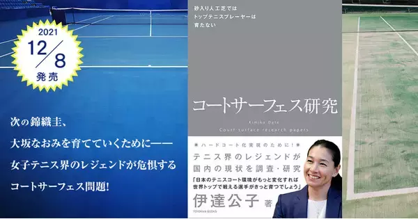 日本テニス界の底上げに尽力する伊達公子氏が国内のコート環境を危惧！ 自らの調査研究をまとめた一冊が12/8に発売!!