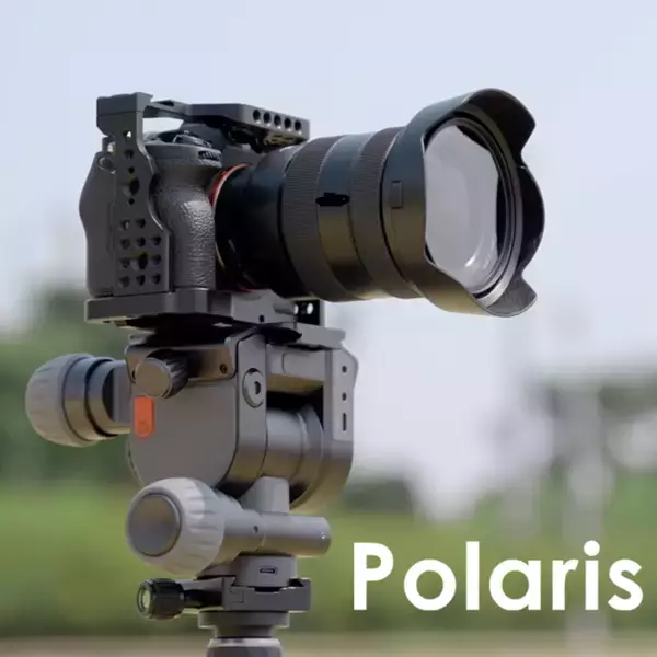 カメラと三脚をリモート制御可能なトライポッドヘッドPolaris 