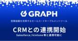 「営業組織を改革するセールス・イネーブルメントツール「GRAPH（グラフ）」CRMとの連携開始」の画像1