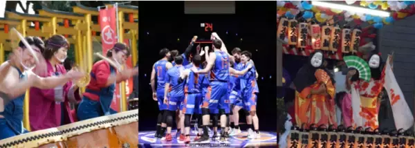 B.LEAGUE（B リーグ）所属のプロバスケットボールチーム「茨城ロボッツ」ホームゲーム開催時に、茨城県の伝統文化団体が出演。茨城県の伝統芸能に親しむ機会を提供し、地域との繋がりを創出。