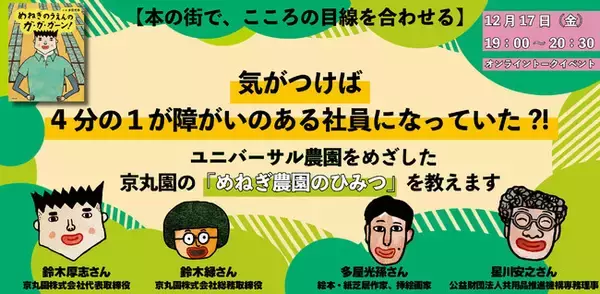 気がつけば４分の１が障がいのある社員になっていた?! ユニバーサル農園をめざした京丸園の「めねぎ農園のひみつ」を教えます