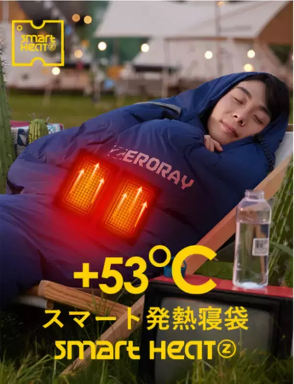 公開翌日に目標金額達成！アウトドアを快適にする電熱ダウン寝袋「heat pro」