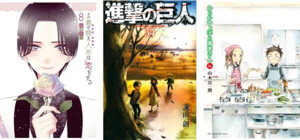 冬アニメ到来 原作本ランキング第1位は 進撃の巨人 完結巻 第3位には映画化決定の からかい上手の高木さん 21年12月23日 エキサイトニュース