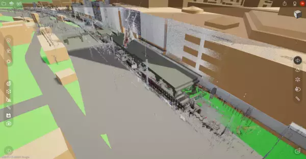 Unity Reflect プラットフォームを活用し、BIM/CIM モデルに建設現場の点群データを重畳させるプロトタイプアプリ開発を実施