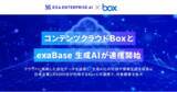 「コンテンツクラウドBoxと「exaBase 生成AI」が連携開始」の画像1