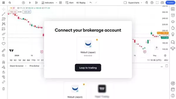 TradingViewとウィブル証券の連携！TradingViewからウィブル証券の日本株・米国株取引サービスへアクセス可能に