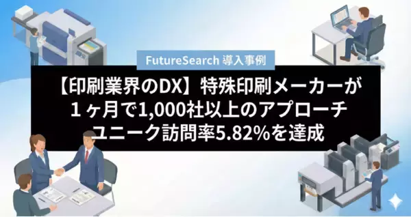 【印刷業界のDX】営業リスト作成から「フォーム営業」まで自動化。特殊印刷メーカーが1ヶ月で1,000社以上のアプローチ、ユニーク訪問率5.82%を達成