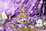 「【川越プリンスホテル】夢見るようなラベンダーと華やかなフラワーが織りなす「Blooming Afternoon Tea Set～Lavender Color～」を販売」の画像1
