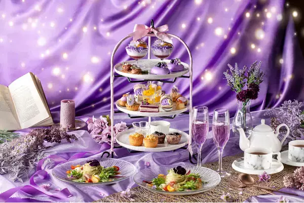 【川越プリンスホテル】夢見るようなラベンダーと華やかなフラワーが織りなす「Blooming Afternoon Tea Set～Lavender Color～」を販売