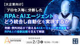 「『【大企業向け】プロセス毎に分断したRPAとAIエージェントをどう統合し自動化を実現するか』というテーマのウェビナーを開催」の画像1