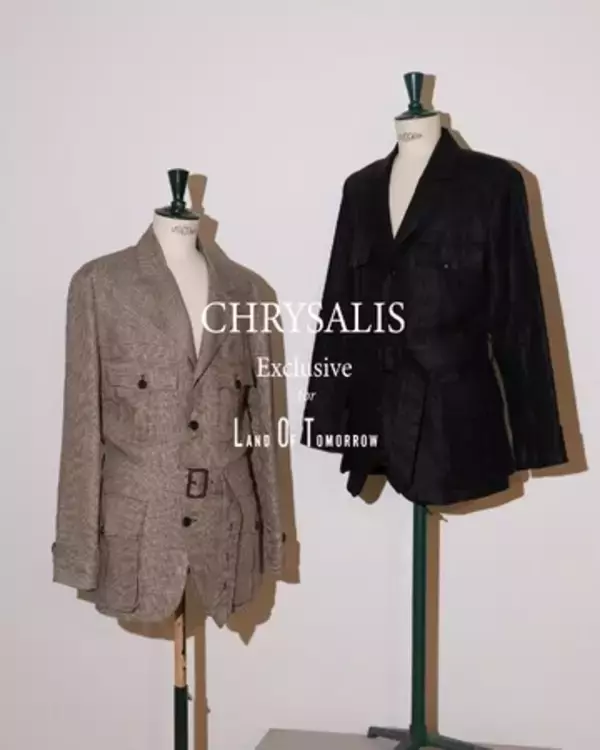 トゥモローランド発のコンセプトショップ〈ランド オブ トゥモロー〉英国発のブランド、クリサリスとのエクスクルーシブジャケットを4月4日（木）から発売開始。