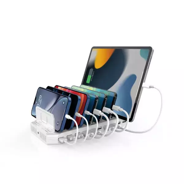 スマホやタブレットを複数まとめて急速充電！USB Type-Aを10ポート備えたUSB急速充電器、8月上旬発売！