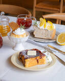 「【cafe HACHI&MITSU】スイーツメニューがリニューアル！「はちみつレモンシフォン」や「焦がしはちみつのプリン」などのメニューが新登場」の画像1