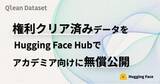 「Visual Bank、「Qlean Dataset」の権利クリア済みデータをHugging Face Hubでアカデミア向けに無償公開」の画像1