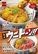 【なか卯】贅沢な“ウニドーン!! ”が、今年も帰ってきた！濃厚な旨みと磯の香りを存分に楽しむ「ウニ丼」「ウニまぐろ丼」発売