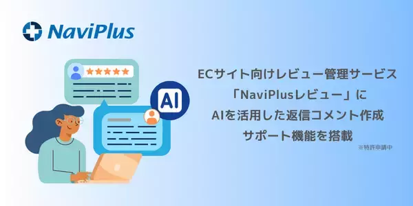 ナビプラス、 ECサイト向けレビュー管理サービス「NaviPlusレビュー」にAIを活用した、返信コメント作成サポート機能を搭載