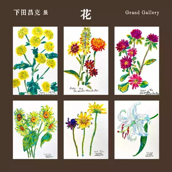 渋谷・富ヶ谷のGrand Gallery/The Beach Galleryにて、8/26(土)より、下田昌克の展覧会 "花" が開催決定！