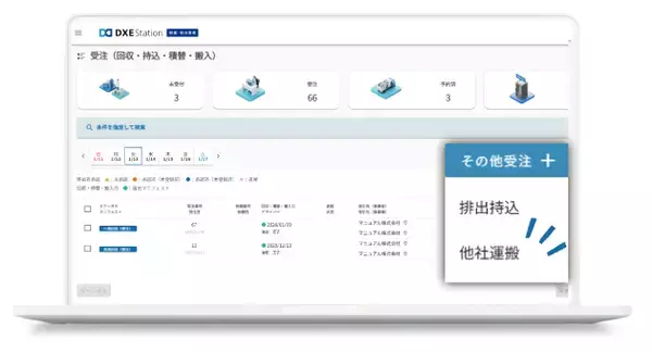 「『DXE Station』、収集運搬業務のDXを拡大する「他社運搬登録サービス」および「一般廃棄物対応」を同時リリース！」の画像