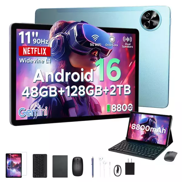 2026最新登場 6部品付属【Android 16 × Gemini AI搭載】48GBメモリ＆90Hz大画面キーボード付き11インチタブレット「POCKAM P11」日本楽天市場にて独占販売開始