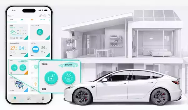 国内初、スマートホーム統合アプリ「HomeLink」でテスラ車の操作が可能に