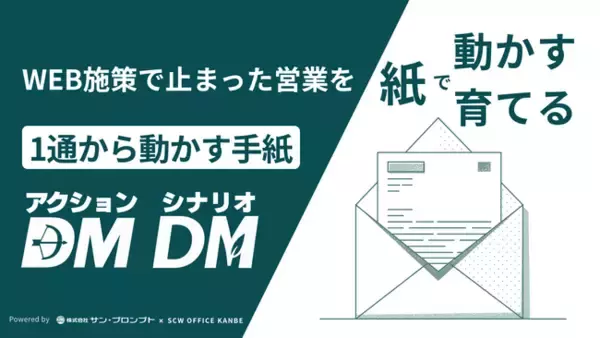 【AI時代の営業支援】ＤＭ発送の老舗サン・プロンプト、決裁者アプローチ特化の手紙施策「アクションＤＭ／シナリオＤＭ」提供開始