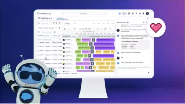 Salesforce、フィールドサービス分野においてスケジュール設定やレポート報告、現場での問題解決を行うAgentforce for Field Serviceを発表