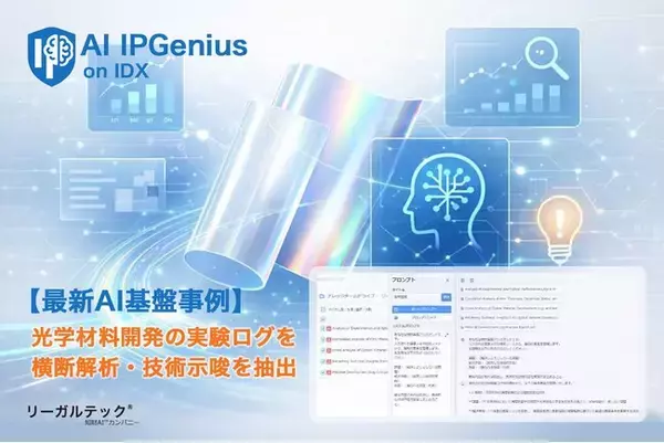 光学材料開発の実験ログを横断解析し、技術を抽出するIPGeniusによる発明支援【AI基盤最新事例】